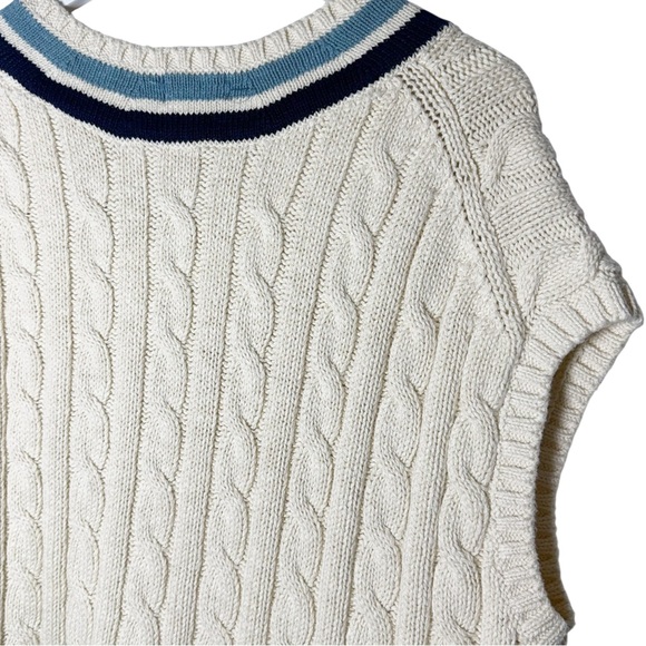Polo Ralph Lauren Cable-Knit Cotton Cricket Sweater Vest Size Large - Picture 8 of 11